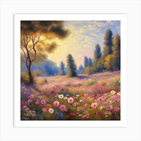 Flowers In The Meadow Art Print