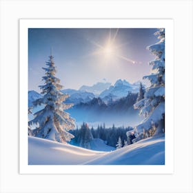 Snowy Landscape 1 Art Print