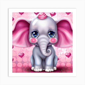 Baby Elephant Art Print