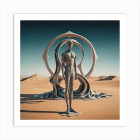 Man In The Desert 9 Art Print