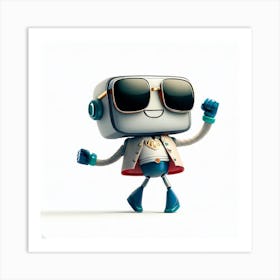 Robot Sunglasses Poster