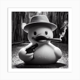 Duck In A Hat Art Print