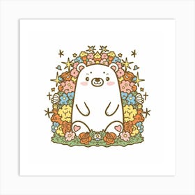 Kawaii Bear Art Print