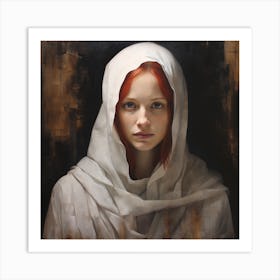 Woman With Red Hair Art Print