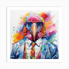 Parrot In A Suit Art Print