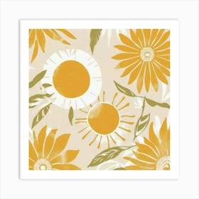 Sunflowers paintings art print 1 Art Print