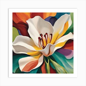 Georgia O'Keeffe inspired painting 3 Art Print