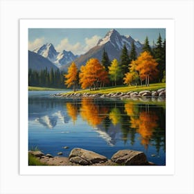 Autumn In The Mountains Art Print