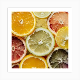 Citrus Fruit Slices 6 Art Print