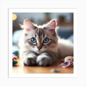 Portrait Of A Cat Art Print