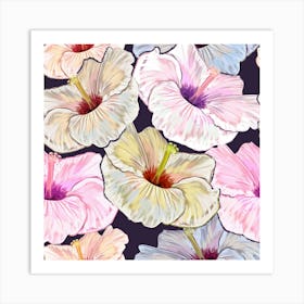 Pastel Hibiscus Art Print