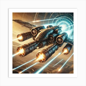 Iron Talon Assault Fighter Energy Cannons Iron Commonwealth Art Print