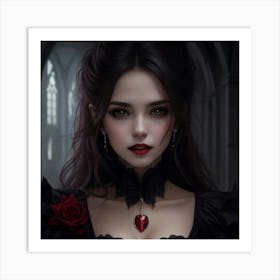 Vampiress of the Cathedral Art Print