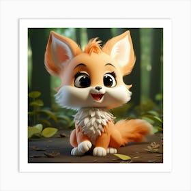 Cute Fox 63 Art Print