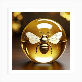 Bee Crystal Ball 2 Art Print