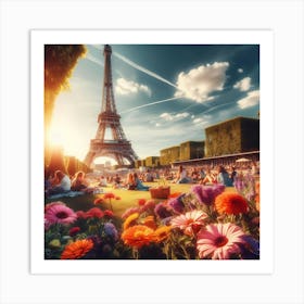 Eiffel Tower In Paris 1 Art Print