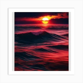 Sunset Over The Ocean 47 Art Print