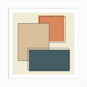 Geometry with expressive squares 2 Art Print