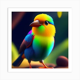 Colourful Bird Art Print