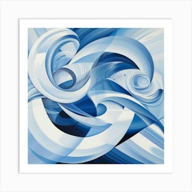 Abstract Blue Painting 9 Art Print