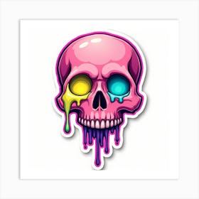 Dripping Skull 1 Art Print