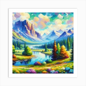 Landscape Painting 2 Art Print