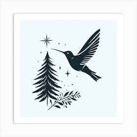 Hummingbird Holiday 3 Art Print