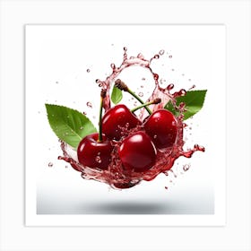 Cherry Splash Art Print