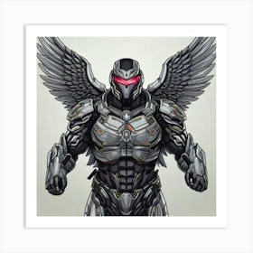 Firefly Battle Worn Cyborg Superhero With Steel Wings 36902 (2) Art Print