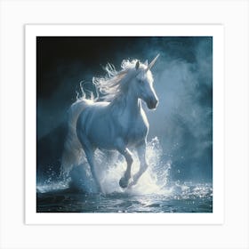 Lena1987 A Transluscent White Unicorn Floating Above The Grou 70b05627 8271 48a8 9a5e 7b59494c88ff 1 Art Print