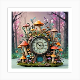 Triangle Geometric Clock Booble Marble Clock Frida Kahlo Clock Prismfold Clock Karma That Goes Around, Comes Around Circle Quote Clock Lucky Cat Clock (57) Art Print