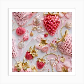 Strawberry Bouquet Art Print