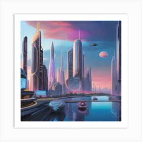 Futuristic Cityscape 17 Art Print