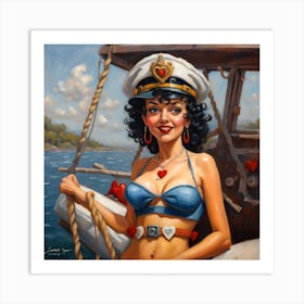 Pin Up Sailor Art Print