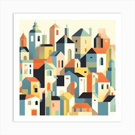 Colorful Cityscape Art Print