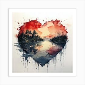 Heart Of Water Art Print