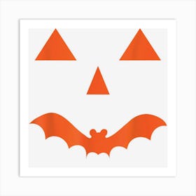 Halloween Pumpkin Bat Jack O Lantern Spooky Fun Art Print