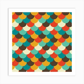 Modern Retro Pattern 11 Art Print