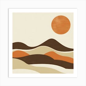 Desert Landscape Canvas Print Art Print