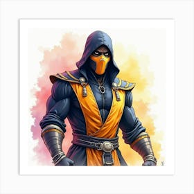 Mortal Kombat Ninja Fighter Concept Art (103) Art Print