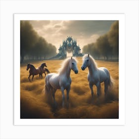 Horses In A Field 17 Art Print