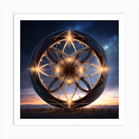 Golden Sphere 1 Art Print