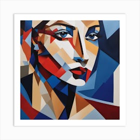 Abstract Portrait Of A Woman Art Print