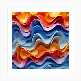 Abstract Wavy Pattern 2 Art Print