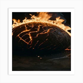 Flaming Ball Of Fire Art Print