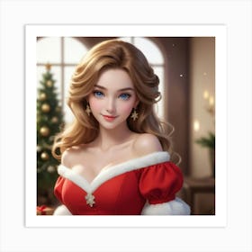 Christmas Girl 2 Art Print