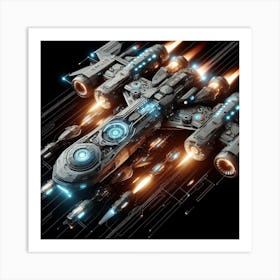 Futuristic Spaceship 30 Art Print