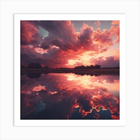 Sunset On The Water Art Print