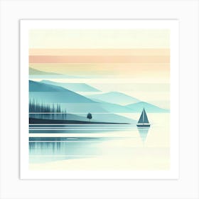 Sailboat In The Water Art Print