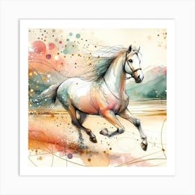 Creative Horse Beauty Illustration Nr 187 Art Print